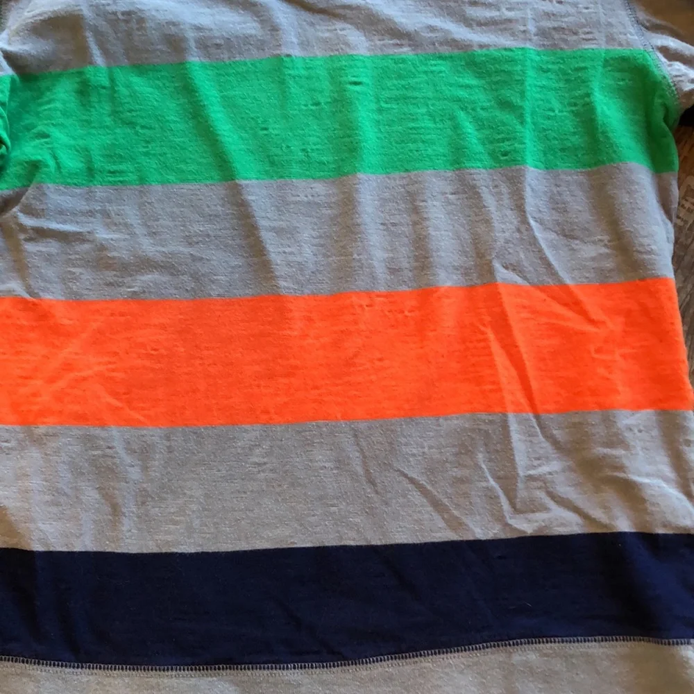 Old Navy Boys Stripped Hoodie Pull Over Tee Shirt